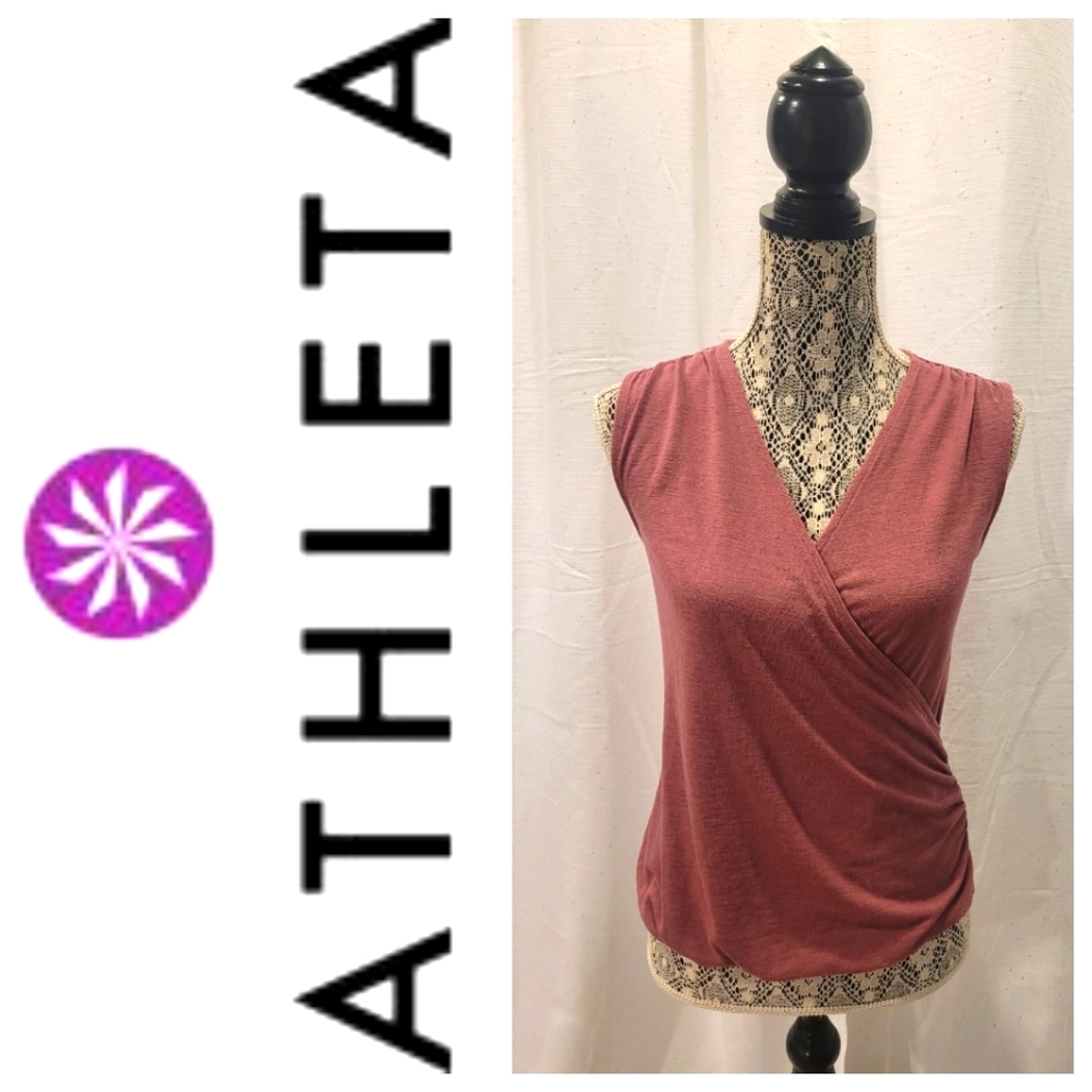 ATHLETA Wrap Tank Tawny Rose Sleeveless Top Size XXSmall